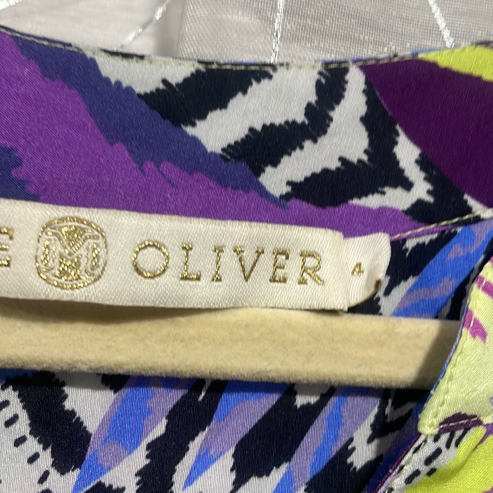 Marie Oliver Natalie dress pinks purples blues 4/6 - Picture 12 of 14